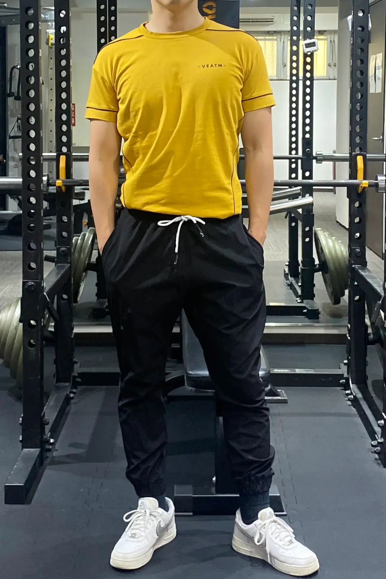 SHORT SLEEVE SLIM T-SHIRT MUSTARDカラー