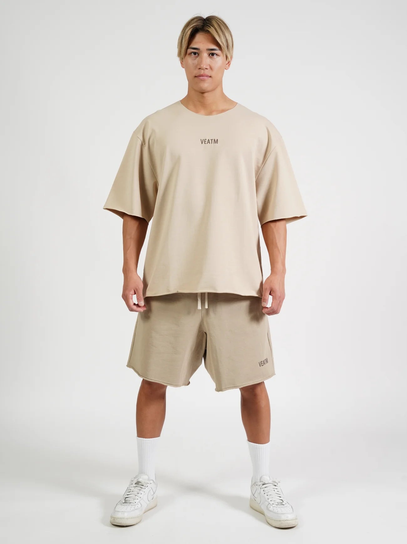 CUT-OFF MICRO SWEAT BIG T-SHIRT and CUT-OFF SWEAT HALF PANTS